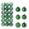 36Pcs Christmas Balls Ornaments for Xmas Christmas Tree - 6 Style Christmas Tree Decorations Hanging Ball for Holiday Wedding Party Decoration (1.2inch/Green) view 3