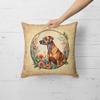 Caroline's Treasures DAC2192PW1818 Rhodesian Ridgeback and Flowers Fabric Decorative Pillow Machine Washable, Indoor Outdoor Decorative Pillow for Couch, Bed or Patio, 18Hx18W view 2