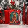 Caroline's Treasures DAC1154PW1818 Shar Pei Christmas Fabric Decorative Pillow Machine Washable, Indoor Outdoor Decorative Pillow for Couch, Bed or Patio, 18Hx18W view 2