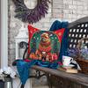 Caroline's Treasures DAC1154PW1818 Shar Pei Christmas Fabric Decorative Pillow Machine Washable, Indoor Outdoor Decorative Pillow for Couch, Bed or Patio, 18Hx18W view 4