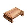 GRFIT Vase Bonsai Base Wooden Vase Base Classical Wooden Square Display Stand for Indoor Outdoor Home Decor 1.9 Inches High Bonsai Base view 1