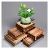 GRFIT Vase Bonsai Base Wooden Vase Base Classical Wooden Square Display Stand for Indoor Outdoor Home Decor 1.9 Inches High Bonsai Base view 4