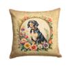 Caroline's Treasures DAC2077PW1818 American English Coonhound and Flowers Fabric Decorative Pillow Machine Washable, Indoor Outdoor Decorative Pillow for Couch, Bed or Patio, 18Hx18W view 1