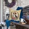 Caroline's Treasures DAC2087PW1818 Beagle and Flowers Fabric Decorative Pillow Machine Washable, Indoor Outdoor Decorative Pillow for Couch, Bed or Patio, 18Hx18W view 4