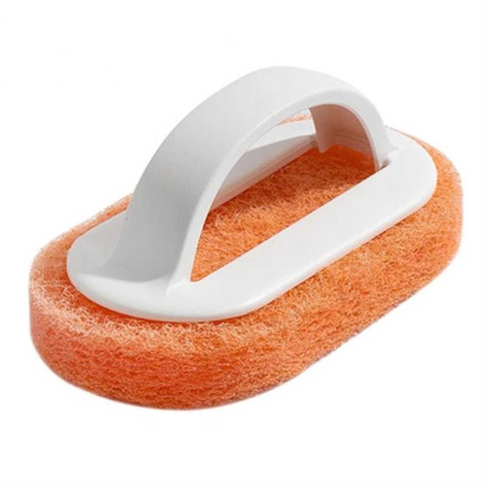With Handle Kitchen Cleaning Multipurpose Bathtub Brush In Toilet Ceramic Cleaning Brush Stain Removal Clean Brush (Color : Orange)