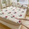FCLDESHOP Elastic Fitted Mattress Protector,Thickened and Quilted Coral Fleece Mattress Protector, Cartoon Printed Mattress Topper for Children's Room,Flower 1,180cmx200cm (71 X 79inch) view 1