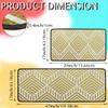 GUYOS Gold Textured Line Patterns 47x17 Inch/29x17 Inch Kitchen Rug Mats 2 Pieces Anti Fatigue mats for Kitchen Floor, Specialized in Anti Slippery and Machine Washabl view 2