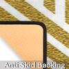 GUYOS Gold Textured Line Patterns 47x17 Inch/29x17 Inch Kitchen Rug Mats 2 Pieces Anti Fatigue mats for Kitchen Floor, Specialized in Anti Slippery and Machine Washabl view 4