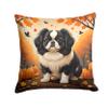 Caroline's Treasures DAC1052PW1818 Japanese Chin Fall Fabric Decorative Pillow Machine Washable, Indoor Outdoor Decorative Pillow for Couch, Bed or Patio, 18Hx18W view 1
