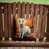 Caroline's Treasures DAC1047PW1414 White German Shepherd Fall Fabric Decorative Pillow Machine Washable, Indoor Outdoor Decorative Pillow for Couch, Bed or Patio, 14Hx14W view 2