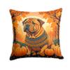 Caroline's Treasures DAC1070PW1818 Shar Pei Fall Fabric Decorative Pillow Machine Washable, Indoor Outdoor Decorative Pillow for Couch, Bed or Patio, 18Hx18W view 1