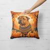 Caroline's Treasures DAC1070PW1818 Shar Pei Fall Fabric Decorative Pillow Machine Washable, Indoor Outdoor Decorative Pillow for Couch, Bed or Patio, 18Hx18W view 4