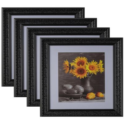 Picture Frame Set of 4. 2-1/2" Polystyrene Victorian Rich Black 27x41 Wholesaleartsframes-com 1556 Series Made in USA