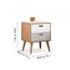 Modern Nightstand Nordic Bedside Table Creative Locker Bedroom Double Drawer Storage Cabinet Modern Living Room Sofa Side Table Bedside Table for Bedroom view 2