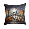 Caroline's Treasures DAC2030PW1818 Cavalier Spaniel Spooky Halloween Fabric Decorative Pillow Machine Washable, Indoor Outdoor Decorative Pillow for Couch, Bed or Patio, 18Hx18W view 1