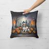 Caroline's Treasures DAC2030PW1818 Cavalier Spaniel Spooky Halloween Fabric Decorative Pillow Machine Washable, Indoor Outdoor Decorative Pillow for Couch, Bed or Patio, 18Hx18W view 2