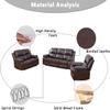 AYCP Bonded Leather Living Room Recliner Sofa Set, Manual Motion Recliner for Living Room, Apartment, Office, Home Theater Seating (Brown, Full Set) view 3
