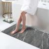 Petgrow Earth Bath Rug Quick Dry Bathroom Runner Rug Absorbent Stain Resistant 3FTX17FT,Non-Slip Long Bath Rug Runner Carpet Door Mat for Hallway Floor Entryway Laundry,Easy to Clean/Custom SizeGrey view 2