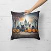 Caroline's Treasures DAC2046PW1818 Keeshond Spooky Halloween Fabric Decorative Pillow Machine Washable, Indoor Outdoor Decorative Pillow for Couch, Bed or Patio, 18Hx18W view 2