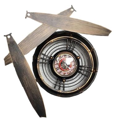 JIAHESHYP Metal Vintage Airplane Propeller Wall Decor, 3-D Industrial Wrought Iron Propeller Decorative Art Propeller Wall Sculptures for Art Office Home Decor Propeller Wall Hanging