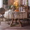 ARTABLE Rectangle Small Table Cloth Lace Macrame Vintage Tablecloth Shabby Chic Embroidered Oblong Table Cover for Wedding Banquet Holiday Long Dinner Tables (Golden, 70 Inch Round) view 3