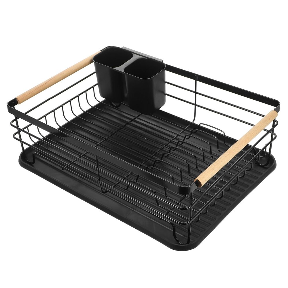 Alipis Dish Drying Rack Removable Draining Tray Multi-Functional Bowl Organizer for Kitchen Counter Efficient Dish Drainer to Keep Your Kitchen Clean and Organized