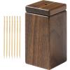 CRAFT KITTIES Toothpick Holder Dispenser,Walnut Toothpick Holder Container,Home Kitchen Restaurant Gift for Friend Family Wood Decoration(No toothpick) view 1