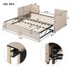Brabrety Twin Size Upholstered Daybed with Extendable Trundle,for Living Room Bedroom Use (Beige@Trundle/, Twin) view 2