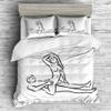 REALIN Passionate Couple Bedding Funny Love Warm Couple Duvet Cover Set Girl Boy Kids Bed Sets 2/3/4PCS Quilt Covers/Sheets/Pillow Shams,Twin/Full/Queen/King (C,Queen-228x228cm-4PCS) view 2