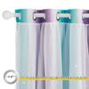 NICETOWN Star Cut-Out Blackout Curtains for Bedroom 2 Panels,2-Layers Mix Design of Fabric & Tulle, Kids Window Curtain for Nursery Living Room,W34 x L84, 2 Panels, Teal & Purple view 3