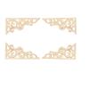 BSYMDH 2-Pair Wood Carved Appliques (Left & Right) Unpainted DIY Appliques & Onlays for Wall, Bed, Door, Cabinet (11,18x9cm/7.09"x3.54") view 1