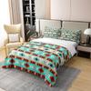 100% Cotton Southwestern Bedding Set King Bohemian Geometric Comforter Cover,Ethnic Tribal Arrow Duvet Cover Western Bed Sets,Country Decor Western Room Decor for Bedroom Western Bedroom Decor Teal view 2