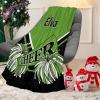 Custom Blanket with Name Text,Personalized Cheer Green Soft Fleece Blankets Tapestry for Baby Gifts 40X50inch view 3