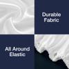 Casual Living Bed Skirt Wrap Around Ruffled Style Box Spring Cover Bed Skirts for Bedroom Decor Machine Washable Premium Bedding 15-Inch Drop Elastic Dust Ruffle, Twin/Twin XL, White view 3