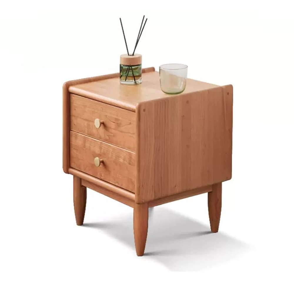 Modern Nightstand Household Creative Square with Double Drawer Bedside Table Living Room Sofa Side Table Bedroom Storage Side Cabinet Bedside Table for Bedroom
