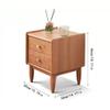 Modern Nightstand Household Creative Square with Double Drawer Bedside Table Living Room Sofa Side Table Bedroom Storage Side Cabinet Bedside Table for Bedroom view 2