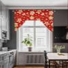 Chic D Christmas Gingerbread Man Swag Valance Curtains for Kitchen, Candy Cane Curtain Valances Rod Pocket Window Curtain, Thermal Insulated Washable Swag Kitchen Curtains 56"x36" view 4