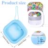 Prudiut Hair Tie Organizer Small Hair Tie Holder Organizer Hair clip Jewelry Organizer for Baby Teen Girl Women, Portable Hanging Small Items Desktop Storage Box (blue and white) view 2