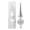 XJKLBYQ Christmas Tree Topper 2Pcs Plastic Xmas Tree Topper Finials 9 Inch Decorative Spherical Treetop for Holiday Home Christmas Tree Ornaments Silver Tree Toppers view 2