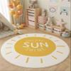 Furry Round Carpet, 7ft Bohemian Sun Carpet, Soft Non-Slip Children's Room Decorative Carpet, Suitable for Teenagers' Bedrooms, School Classrooms, Nursery Decorative Carpets view 1