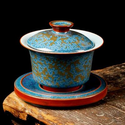 160ml Jingdezhen Cover Bowl Handmade Ceramic Gaiwan Kung Fu Tea Cup Tea Set
