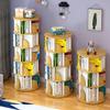 Rieort Fashion Bookshelf 360 Rotating Bookshelf Large Capacity Standing Bookcase Home Simple Book Rack Open Bookshelf Organizer not Shaking view 2