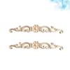 Healifty 2pcs Wood Onlay Decorative Furniture Corner Frame Carved Wood Appliques Wood Applique Onlay Decorative Wood Appliques Wood Furniture Decals Frames Carved Onlay Trim Door Wooden view 4
