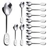 12 Pieces Stainless Steel 16.8cm/6.6 Inch Zodiac Spoon Creative Spoon Cute Cartoon Tableware Coffee Ice Cream Dessert Spoon Tea Spoon (Chicken) view 1