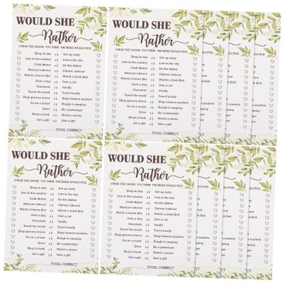 Abaodam 10pcs Bridal Shower Game Cards for Bachelorette Party Fun Engagement Activities Props for Wedding Celebrations