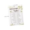 Abaodam 10pcs Bridal Shower Game Cards for Bachelorette Party Fun Engagement Activities Props for Wedding Celebrations view 3