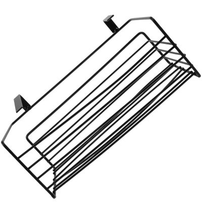 Uonlytech Cabinet Paper Towel Holder Sturdy Metal Towel Rack for Kitchen Cabinet Easy Install Hanging Tissue Organizer for Spaces