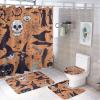 ZGDPBYF Bathroom Rugs Set Ultra Soft 3 Pieces Bath Rugs Non Slip, Halloween Bathroom Mat, Bathroom Set with Toilet Rugs, Gothic Skull Perfect Plush Bathroom Mats for Bathroom Tub, Shower view 1