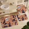 ZGDPBYF Bathroom Rugs Set Ultra Soft 3 Pieces Bath Rugs Non Slip, Halloween Bathroom Mat, Bathroom Set with Toilet Rugs, Gothic Skull Perfect Plush Bathroom Mats for Bathroom Tub, Shower view 3