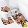 ZGDPBYF Bathroom Rugs Set Ultra Soft 3 Pieces Bath Rugs Non Slip, Halloween Bathroom Mat, Bathroom Set with Toilet Rugs, Gothic Skull Perfect Plush Bathroom Mats for Bathroom Tub, Shower view 4